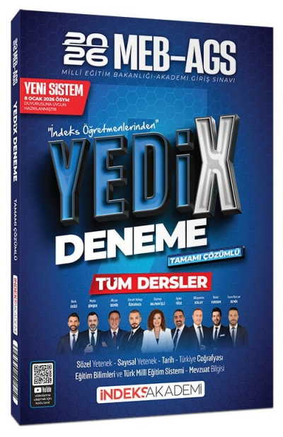2026 MEB-AGS Tüm Dersler YediX 7 Deneme Çözümlü İndeks Akademi Yayıncılık