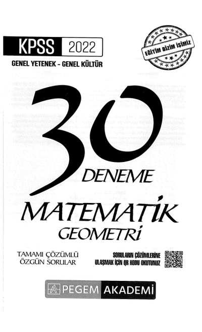 30LU MATEMATİK ÇÖZÜMLÜ DENEME