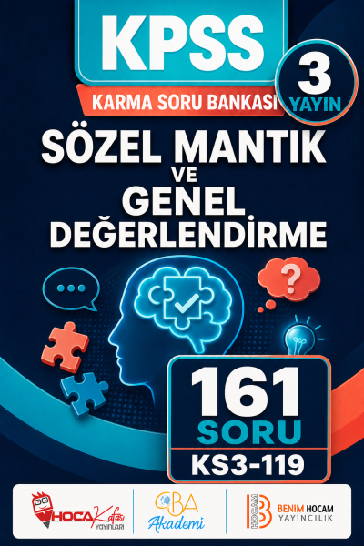 Sözel Mantık ve Genel Değerlendirme 3 Yayın 161 Soru (Benim Hocam - CBA - Hoca Kafası Yayınları)