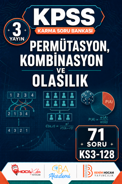 Permütasyon, Kombinasyon ve Olasılık 3 Yayın 71 Soru (Benim Hocam - CBA - Hoca Kafası Yayınları)