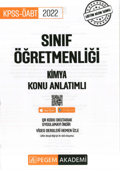 SINIF ÖĞRETMENLİĞİ KİMYA KONU ANLATIMLI Fotokopi.SHOP - Öğrencilerin Marketi!