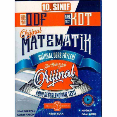 10. Sınıf Matematik ODF KDT Orijinal Ders Föyleri Konu Değerlendirme Testleri Orjinal Yayınları