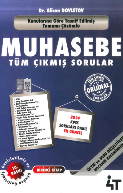 4T Yayınları Muhasebe Çıkmış Sorular 1. Kitap Alican Dovletov