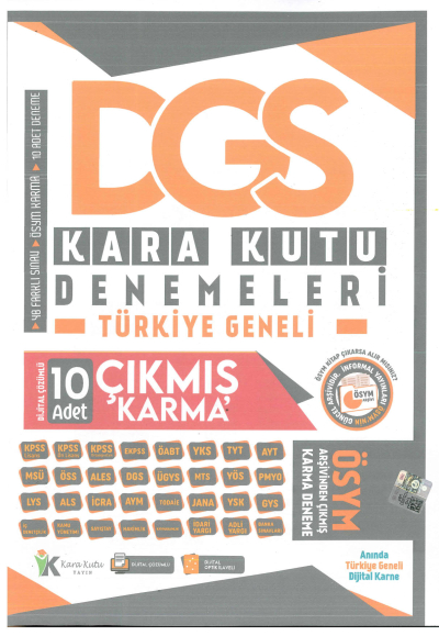 DGS KARA KUTU DENEMELERİ 10 ÇIKMIŞ KARMA DENEME