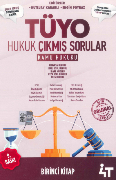 Tüyo Hukuk Çıkmış Sorular (Kamu Hukuku) 2024 KPSS Soruları Dahil