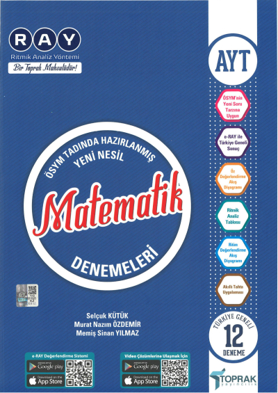 AYT Matematik Ray 12 li Denemeleri Fotokopi.SHOP - Öğrencilerin Marketi!