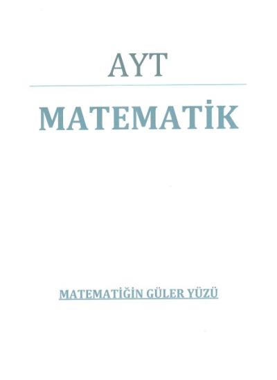 Matematiğin Güler Yüzü AYT Video Ders Notları