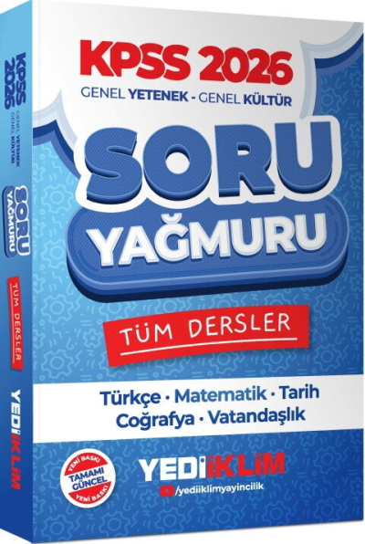 2026 KPSS Genel Yetenek Genel Kültür Tüm Dersler Soru Yağmuru Yediiklim Yayınları