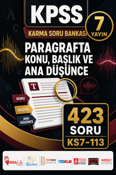 Paragrafta Konu, Başlık ve Ana Düşünce 7 Yayın 423 Soru