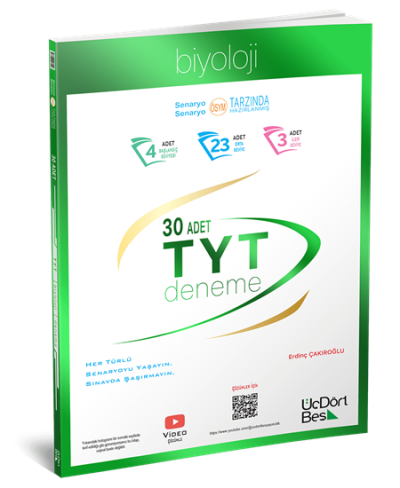 TYT Biyoloji 30lu Deneme Üç Dört Beş Yayınları