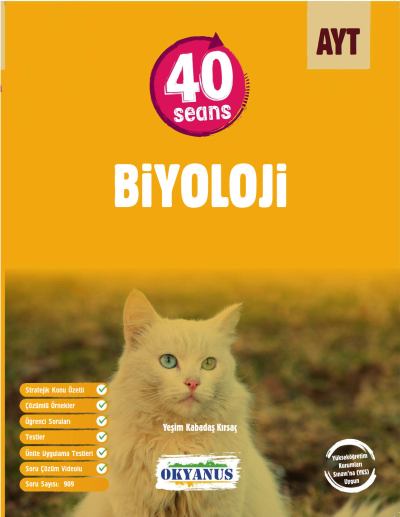 AYT Biyoloji 40 Seans Soru Bankası Okyanus Yayınları
