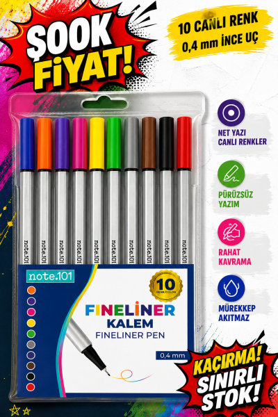 Note.101 Fineliner 10'lu Set
