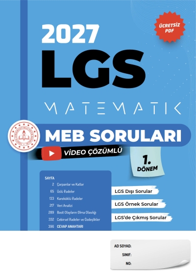 2027 LGS Matematik MEB Soruları 1. Dönem
