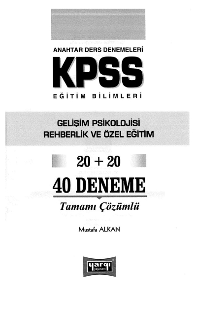 GELİŞİM VE REHBERLİK 20+20 DENEME