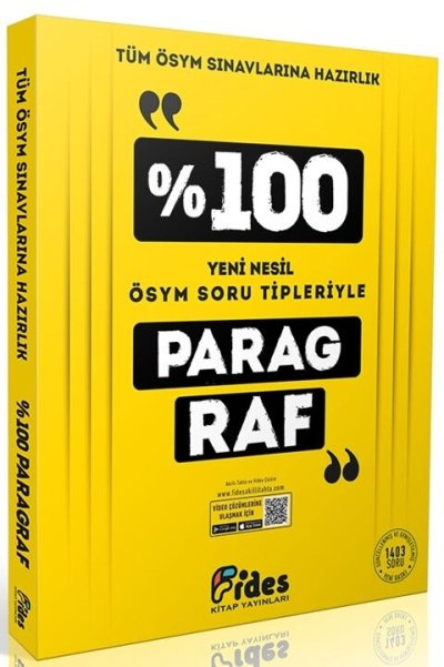 % 100 ÖSYM Soru Tipleriyle Paragraf Fides Yayınları
