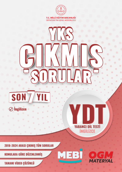 YDT Çıkmış Sorular Son 7 Yıl 2018-2024 MEBİ