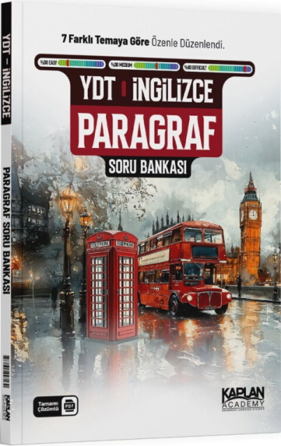 YDT İngilizce Paragraf Soru Bankası Kaplan Akademi