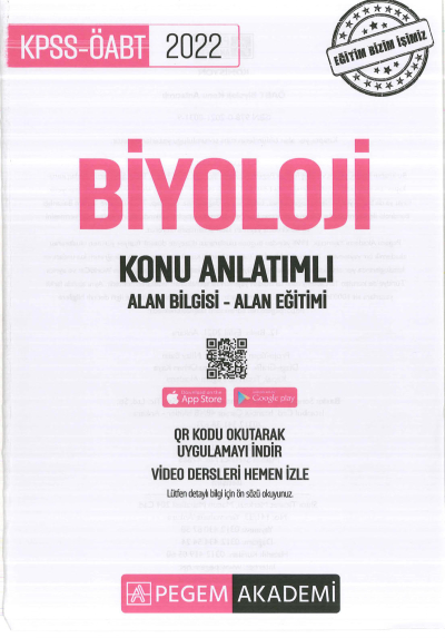 BİYOLOJİ KONU ANLATIMI ALAN BİLGİSİ - ALAN EĞİTİMİ