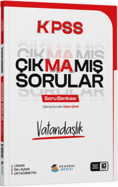 KPSS Vatandaşlık Çıkmamış Sorular Soru Bankası Akademi Denizi