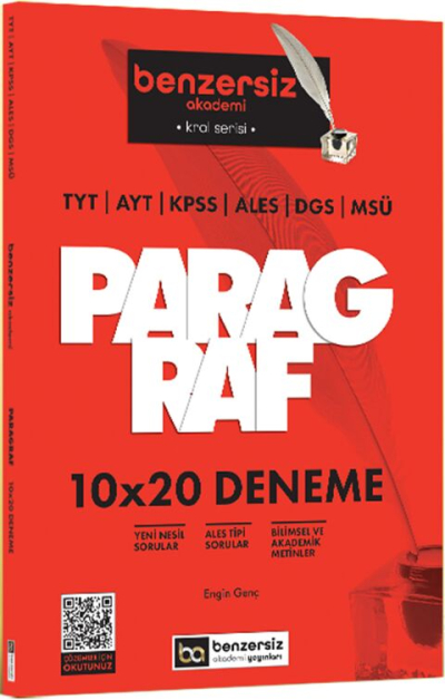 Kral Serisi Benzersiz Paragraf 10x20 Deneme Benzersiz Akademi Yayınları