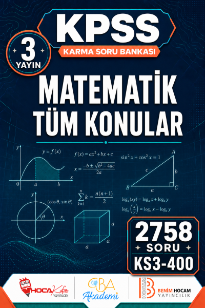 MATEMATİK TÜM KONULAR 3 Yayın 2758 Soru (Benim Hocam - CBA - Hoca Kafası Yayınları)