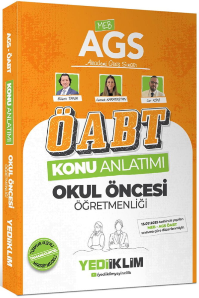 2026 MEB AGS ÖABT Okul Öncesi Öğretmenliği Konu Anlatımı Yediiklim Yayınları