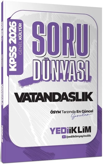 2026 KPSS Genel Yetenek Vatandaşlık Soru Dünyası Yediiklim Yayınları