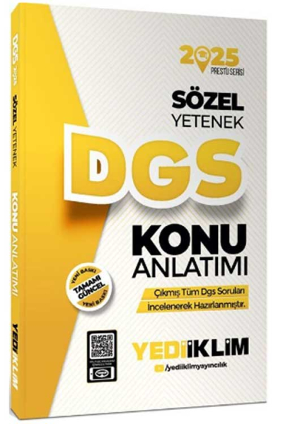 2025 DGS Sözel Yetenek Konu Anlatımı Yediiklim Yayınları Fotokopi.SHOP - Öğrencilerin Marketi!