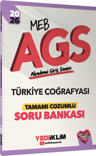 2026 MEB AGS Türkiye Coğrafyası Tamamı Çözümlü Soru Bankası Yediiklim Yayınları Fotokopi.SHOP - Öğrencilerin Marketi!