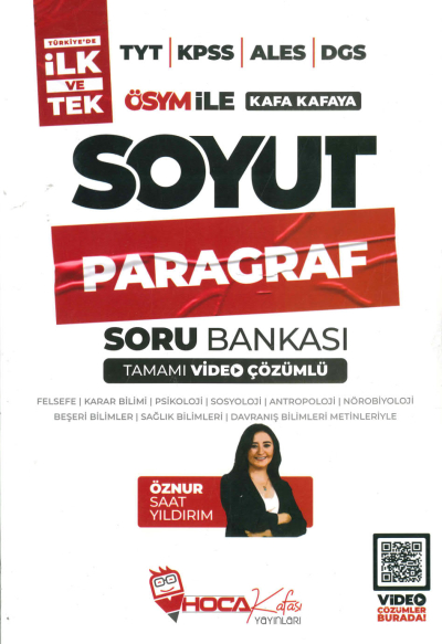 ÖSYM İLE KAFA KAFAYA SOYUT PARAGRAF SORU BANKASI TAMAMI ÇÖZÜMLÜ ÖZNUR SAAT YILDIRIM Fotokopi.SHOP - Öğrencilerin Marketi!