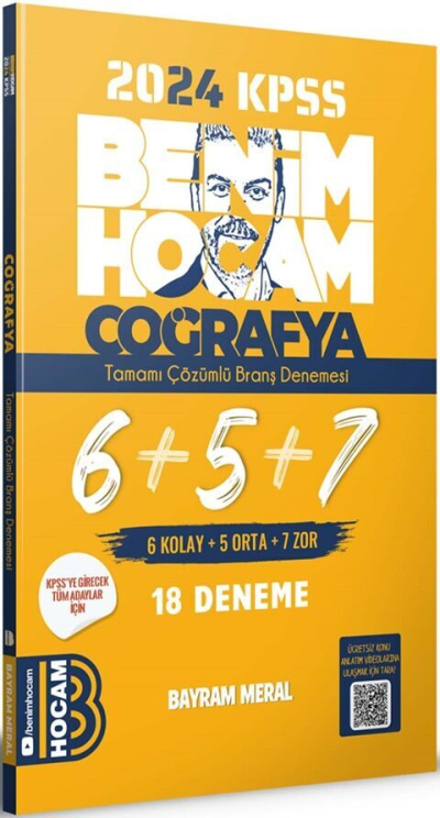 KPSS Coğrafya Tamamı Çözümlü 6+5+7 Deneme Benim Hocam Yayınları Fotokopi.SHOP - Öğrencilerin Marketi!