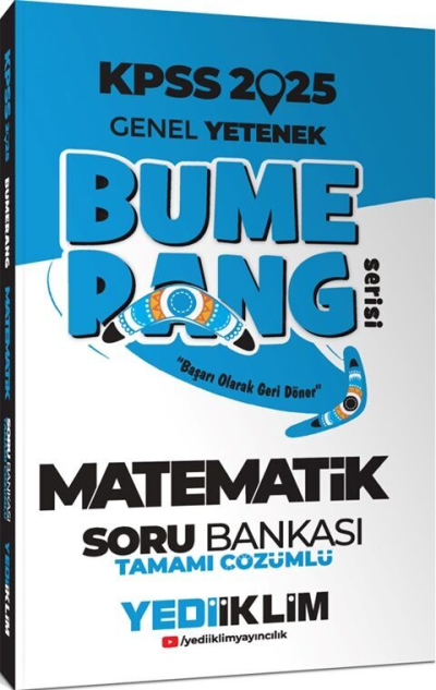 2025 KPSS Genel Yetenek Bumerang Matematik Tamamı Çözümlü Soru Bankası Yediiklim Yayınları Fotokopi.SHOP - Öğrencilerin Marketi!