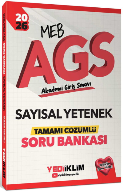 2026 MEB AGS Sayısal Yetenek Tamamı Çözümlü Soru Bankası Yediiklim Yayınları Fotokopi.SHOP - Öğrencilerin Marketi!