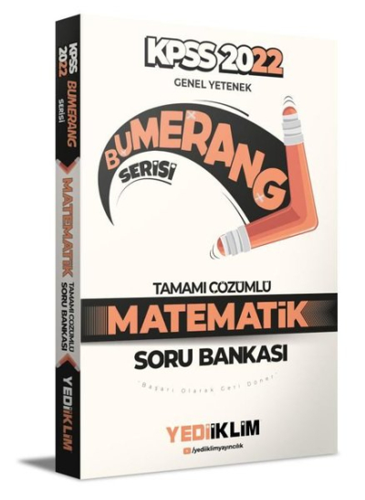 2022 KPSS Genel Yetenek Bumerang Matematik Tamamı Çözümlü Soru Bankası Fotokopi.SHOP - Öğrencilerin Marketi!