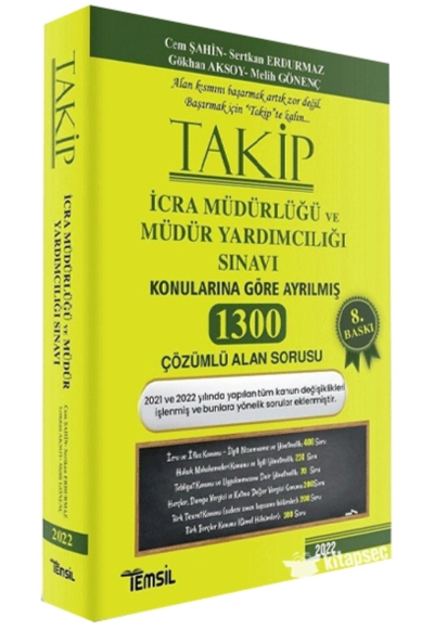 İCRA MÜDÜRLÜĞÜ VE MÜDÜR YARDIMCILIĞI SINAVI KONULARINA GÖRE AYRILMIŞ 1300 ÇÖZÜMLÜ ALAN SORUSU