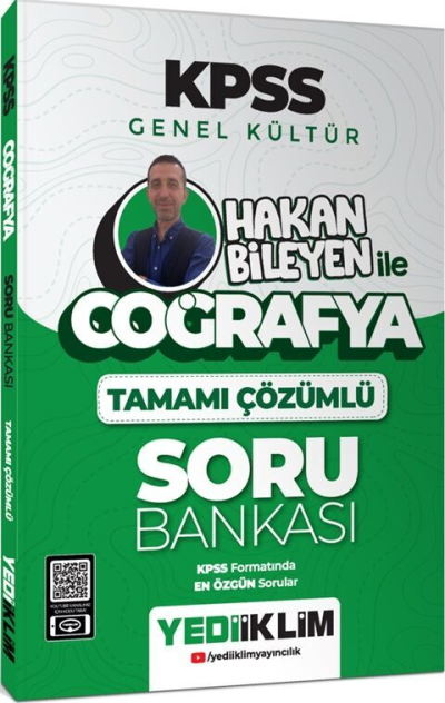 2025 KPSS Genel Kültür Coğrafya Hakan Bileyen İle Tamamı Çözümlü Soru Bankası Yediiklim Yayınları Fotokopi.SHOP - Öğrencilerin Marketi!