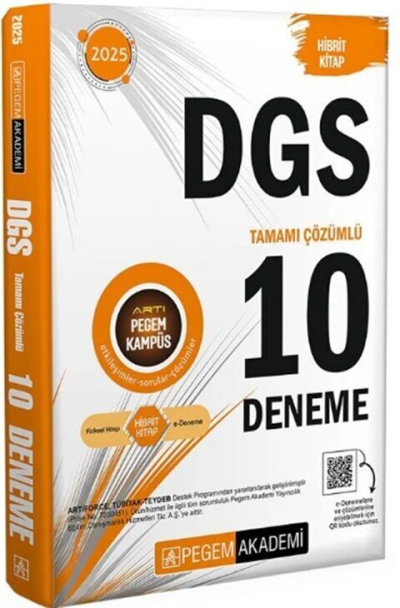 2025 DGS 10 Deneme Pegem Yayınları