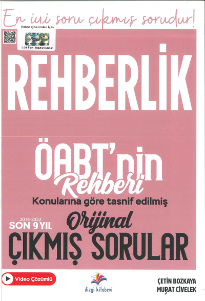 REHBERLİK ÖABT'NİN REHBERİ KONULARINA GÖRE TASNİF EDİLMİŞ 2014-2022 ÇIKMIŞ SORULAR