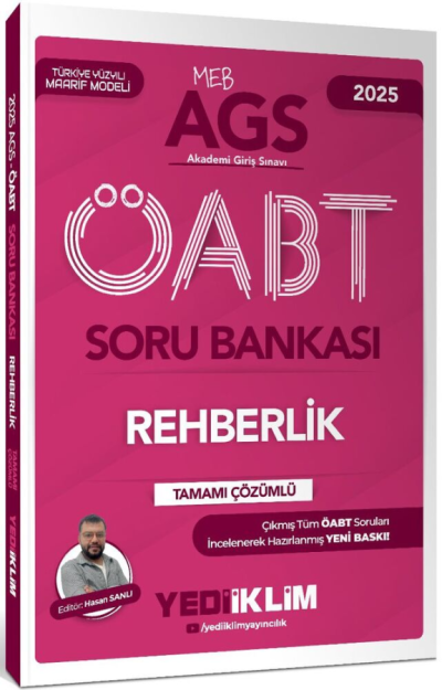 2025 MEB AGS ÖABT Rehberlik Tamamı Çözümlü Soru Bankası Yediiklim Yayınları