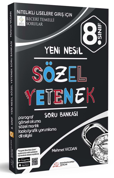 8. Sınıf Sözel Yetenek Yeni Nesil Soru Bankası Paragrafın Şifresi Yayınları