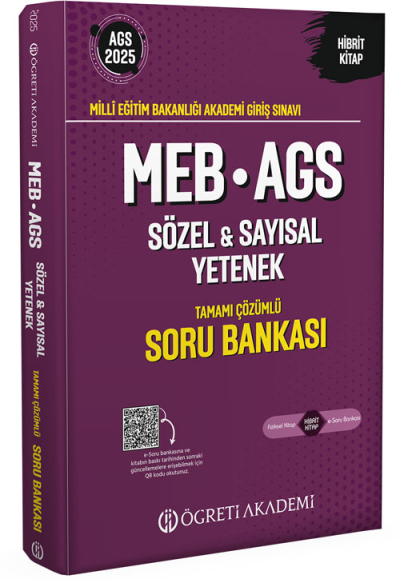 2025 MEB AGS Sözel Sayısal Yetenek Tamamı Çözümlü Soru Bankası Öğreti Akademi Fotokopi.SHOP - Öğrencilerin Marketi!