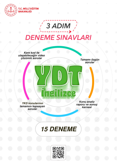 3 Adım Deneme Sınavları YDT İngilizce 15 Deneme Fotokopi.SHOP - Öğrencilerin Marketi!