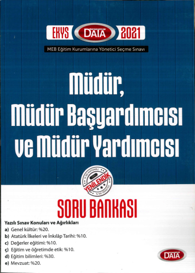 MÜDÜR, MÜDÜR BAŞYARDIMCISI VE MÜDÜR YARDIMCISI SORU BANKASI