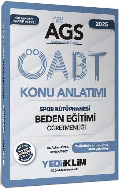 2025 MEB AGS ÖABT Beden Eğitimi Öğretmenliği Spor Kütüphanesi Konu Anlatımı Yediiklim Yayınları Fotokopi.SHOP - Öğrencilerin Marketi!