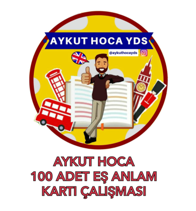 AYKUT HOCA 100 ADET EŞ ANLAM KARTI ÇALIŞMASI