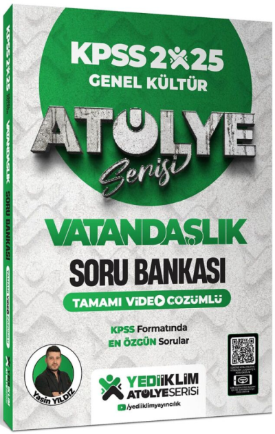 2025 KPSS Genel Kültür Atölye Serisi Vatandaşlık Tamamı Video Çözümlü Soru Bankası Yediiklim Fotokopi.SHOP - Öğrencilerin Marketi!