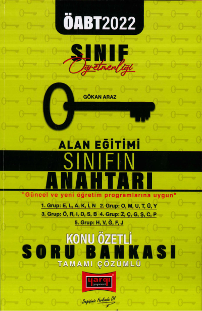 ALAN EĞİTİMİ SINIFIN ANAHTARI KONU ÖZETLİ SORU BANKASI