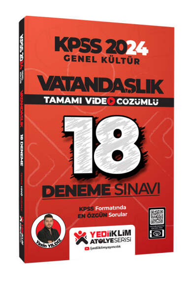2024 KPSS Genel Kültür Vatandaşlık Tamamı Video Çözümlü 18 Deneme Sınavı Fotokopi.SHOP - Öğrencilerin Marketi!