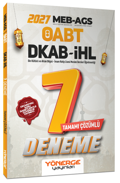 2027 ÖABT MEB-AGS DKAB Din Kültürü ve Ahlak Bilgisi Öğretmenliği 7 Deneme Çözümlü Yönerge Yayınları