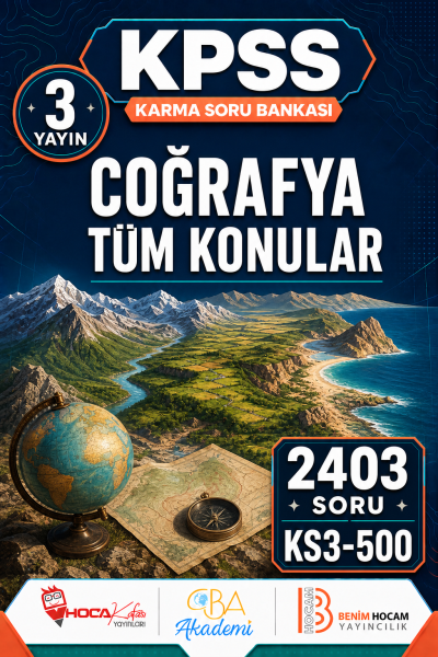 COĞRAFYA TÜM KONULAR 3 Yayın 2403 Soru (Benim Hocam - CBA - Hoca Kafası Yayınları)